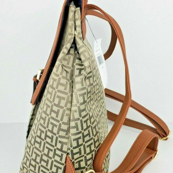 Tommy Hilfiger Brown Large Backpack Jacquard Signa - Picture 2 of 13